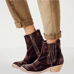 COPY - SOLD OUT Free People Distressed velvet boots
